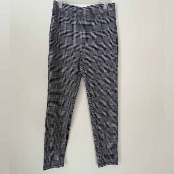 HALARA Pants - Halara Flex High Waisted Pocket Houndstooth Plaid Skinny Work Pants Blue White